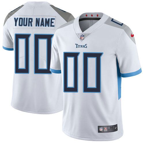 2019 NFL Youth Nike Tennessee Titans White Road Customized Vapor Untouchable Limited jersey->customized nfl jersey->Custom Jersey